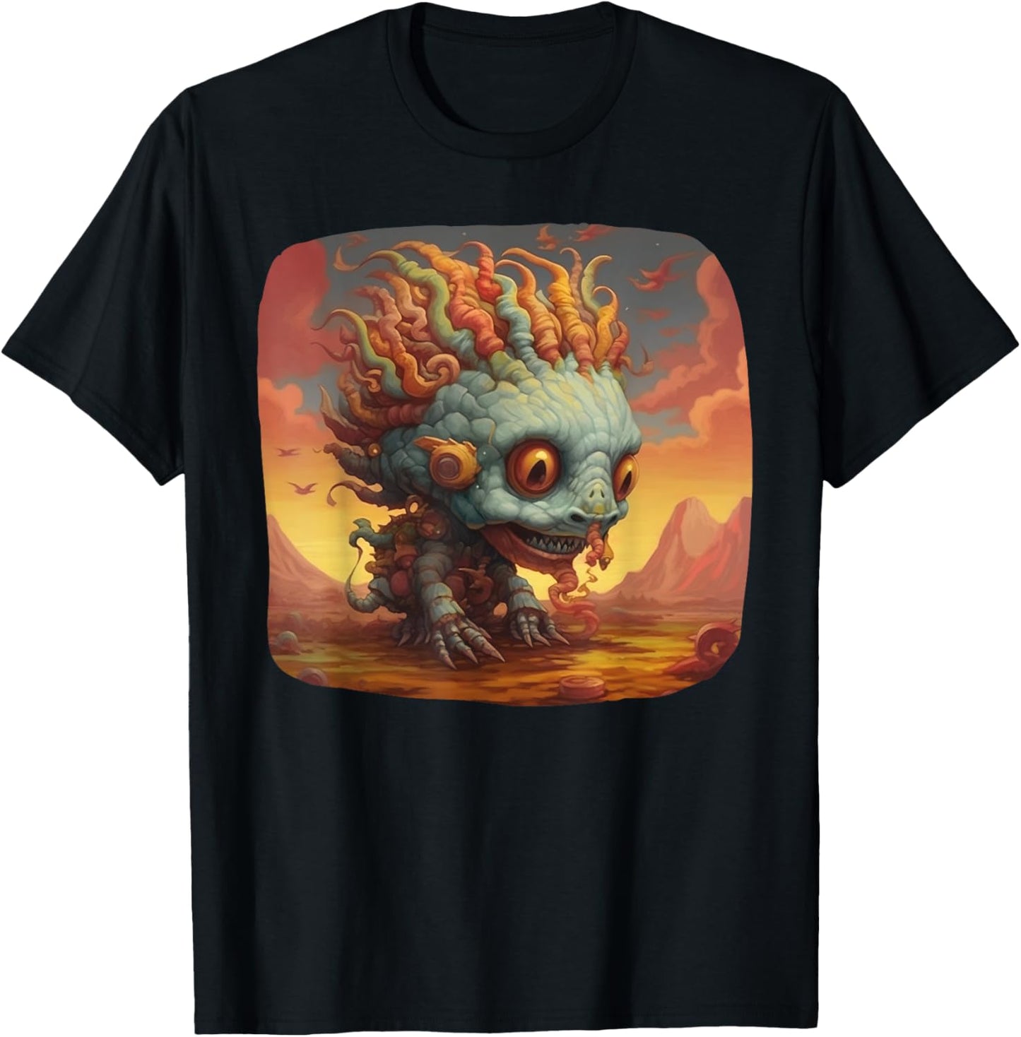 YA Sci Fi Giger Aliens T Giger Dream Space Martian Fantasy T T-Shirt - T-Shirt | Black