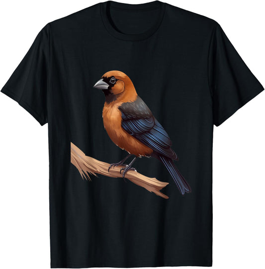 Brown headed cowbird lover illustration T-Shirt - T-Shirt | Black