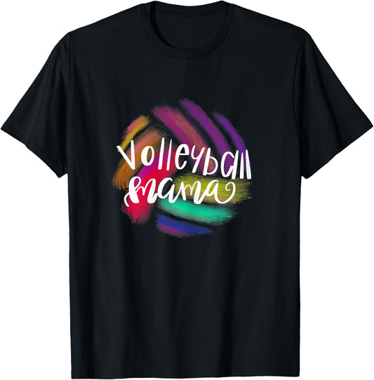Volleyball Mama Female Sporty Mother Gift Volleyball Mom T-Shirt - T-Shirt | Black
