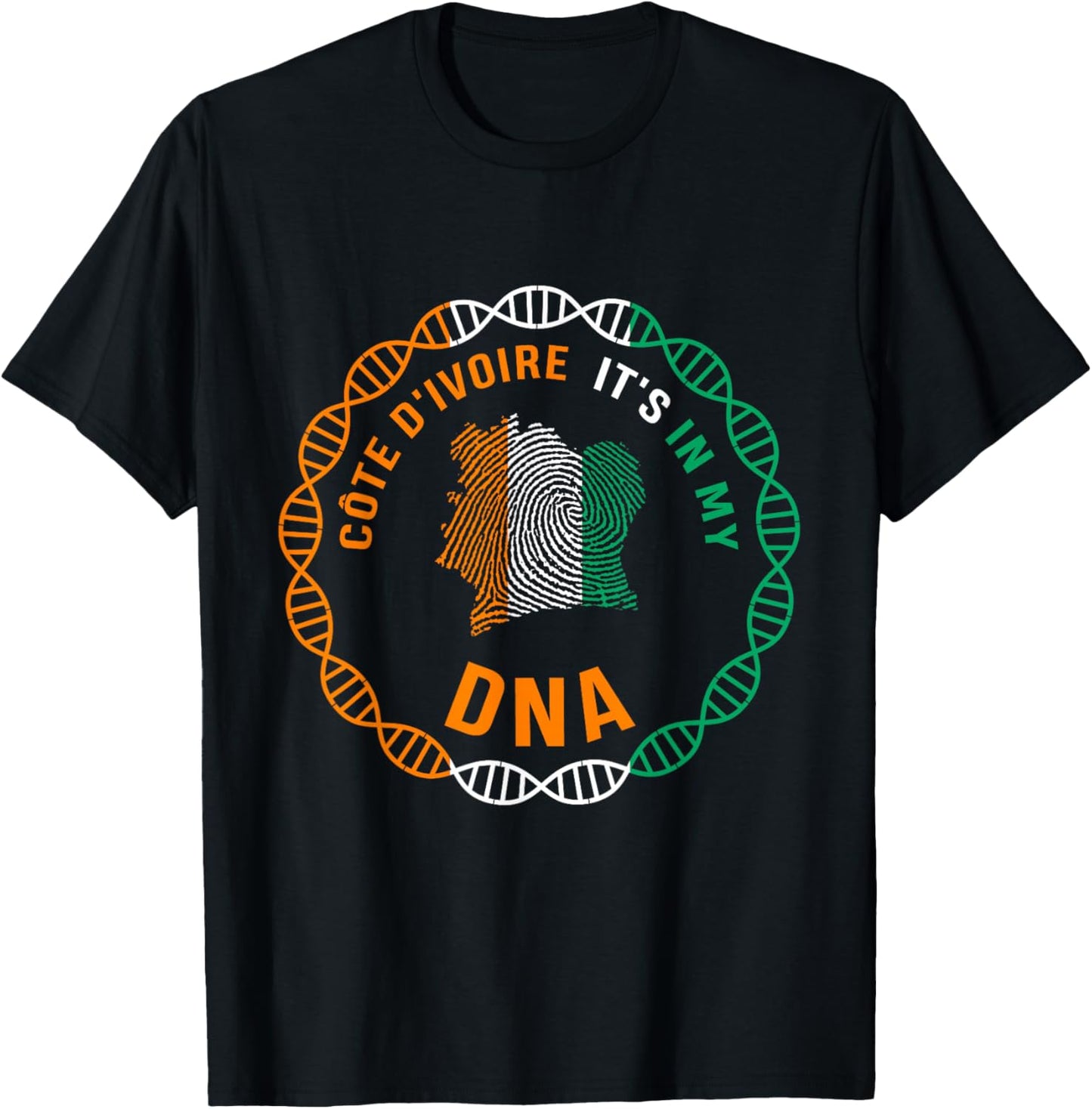 Cote d'Ivoire Flag,Ivory Coast,Cote d'Ivoire map. T-Shirt - T-Shirt | Black