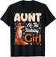 Aunt Fox Animal Lovers Birthday Girl Fox B-day Family T-Shirt - T-Shirt | Black