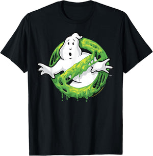 Ghostbusters Classic Slime Ghost Logo Graphic T-Shirt - T-Shirt | Black
