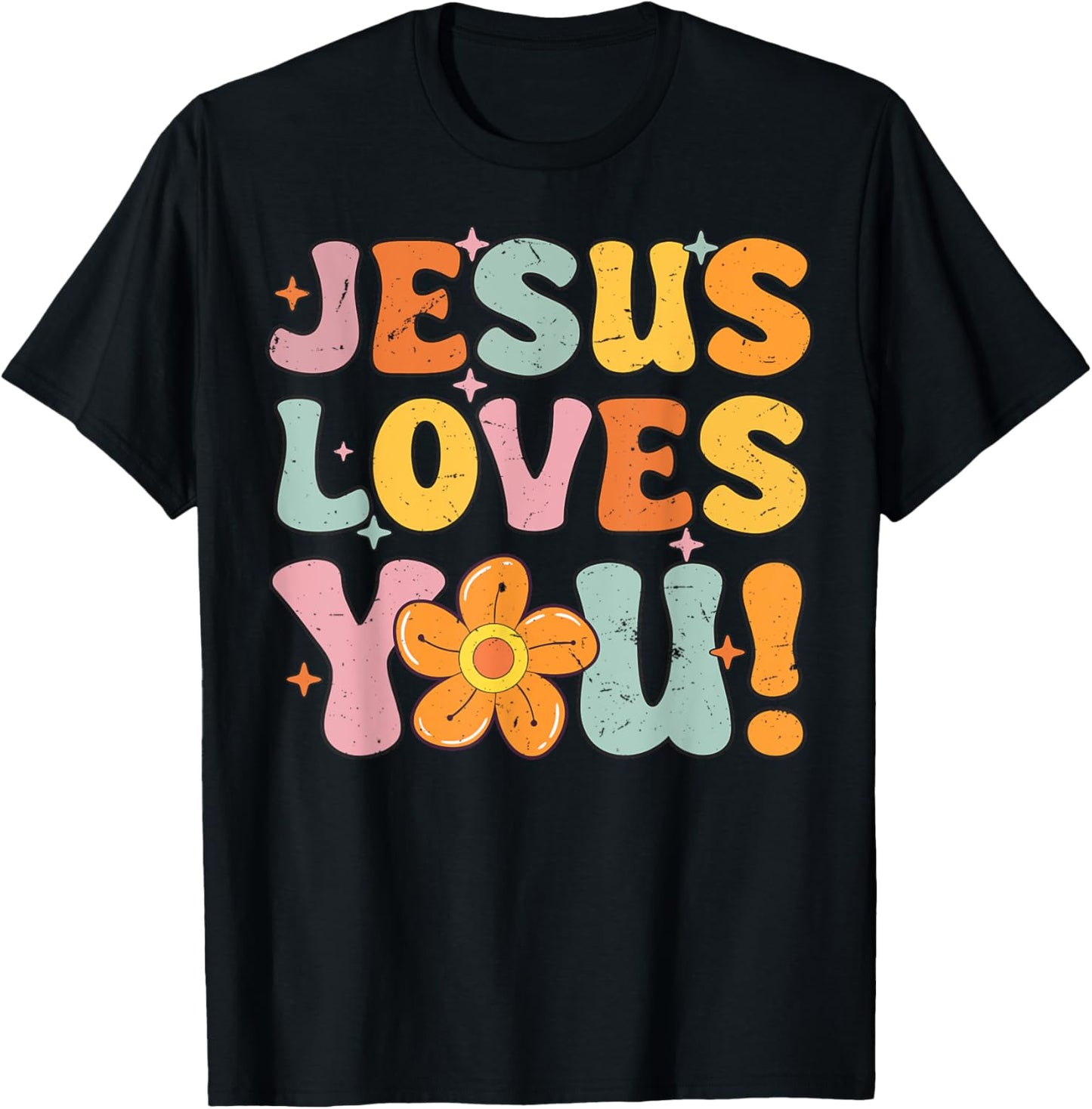 Christian Lovers Jesus Loves you Jesus Faith Jesus Loves you T-Shirt - T-Shirt | Black