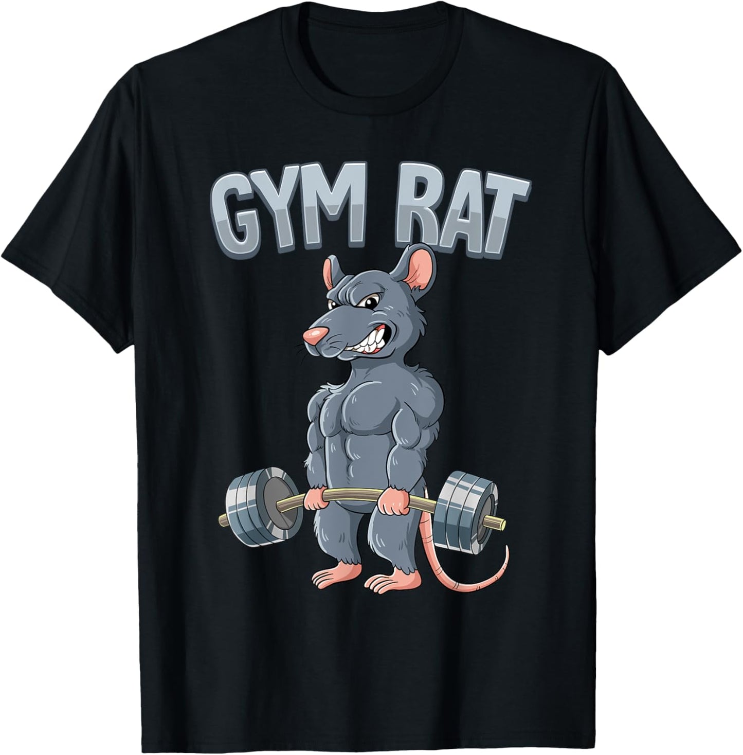 Weight Training Deadlift Gym Rat T-Shirt - T-Shirt | Black