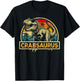 Crabsaurus T Rex Dinosaur Crab Saurus Family Matching T-Shirt - T-Shirt | Black