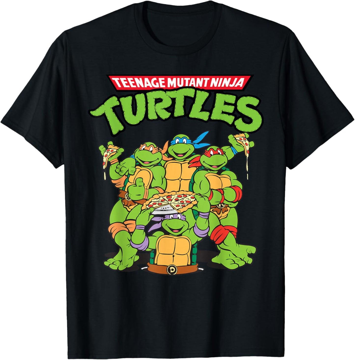 Teenage Mutant Ninja Turtles Pizza Crew T-Shirt - T-Shirt | Black