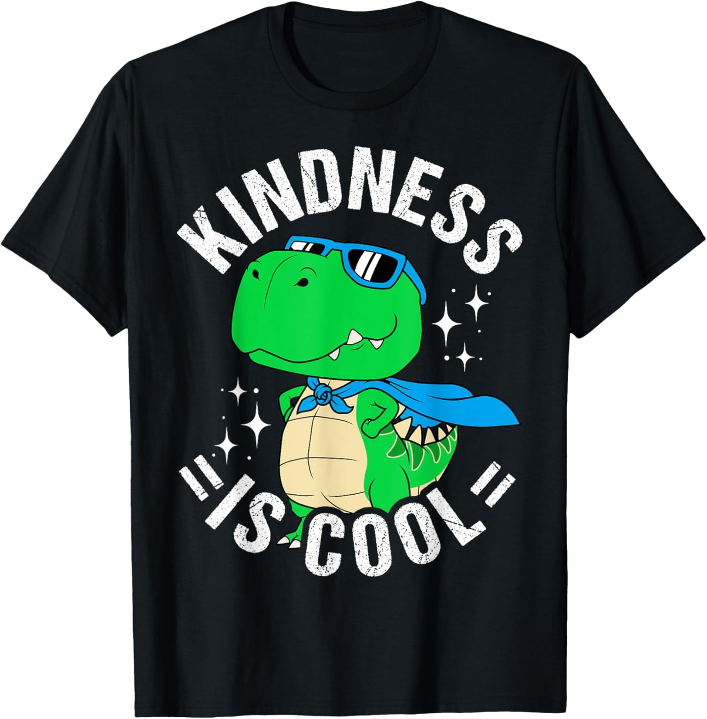 Kindness IS COOL Kindness Dinosaur Dino Motivation Dino Fan T-Shirt - T-Shirt | Black