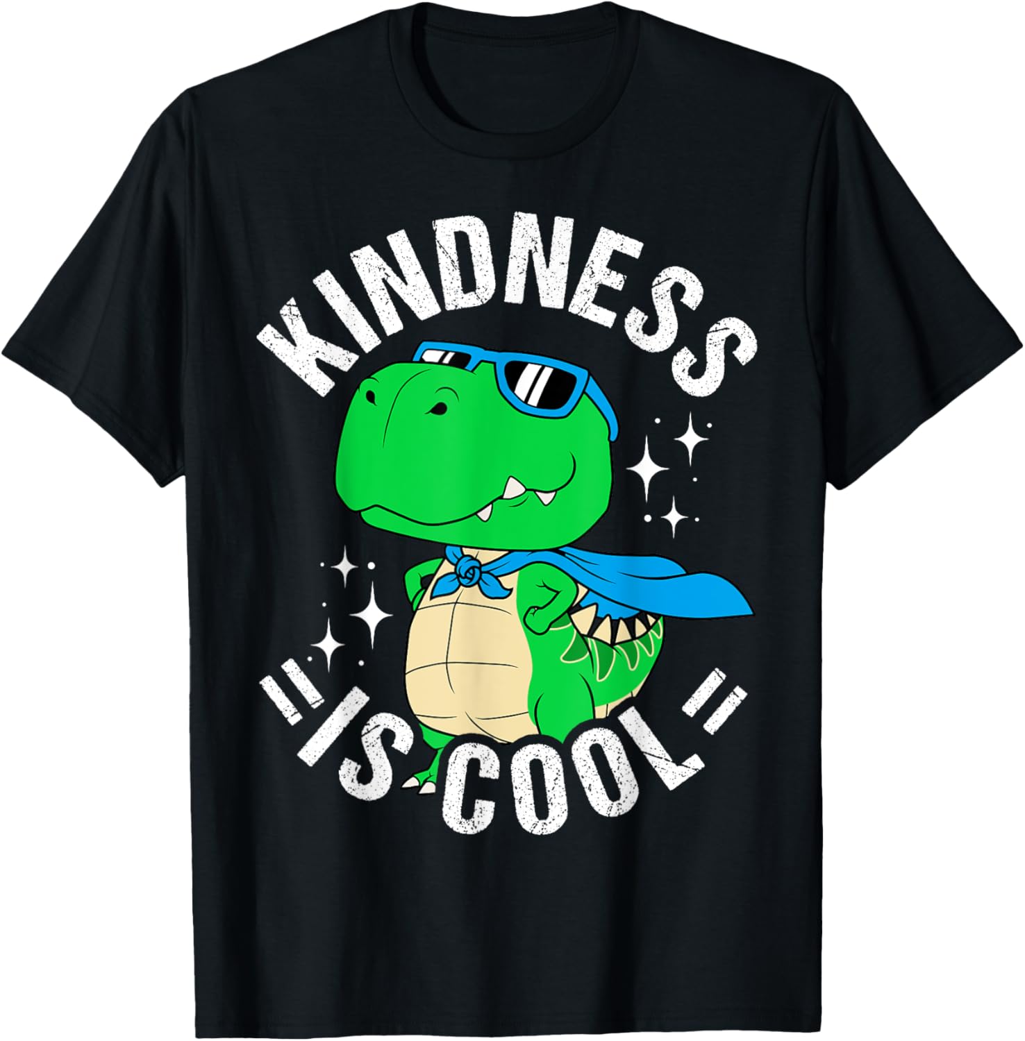 Kindness IS COOL Kindness Dinosaur Dino Motivation Dino Fan T-Shirt - T-Shirt | Black