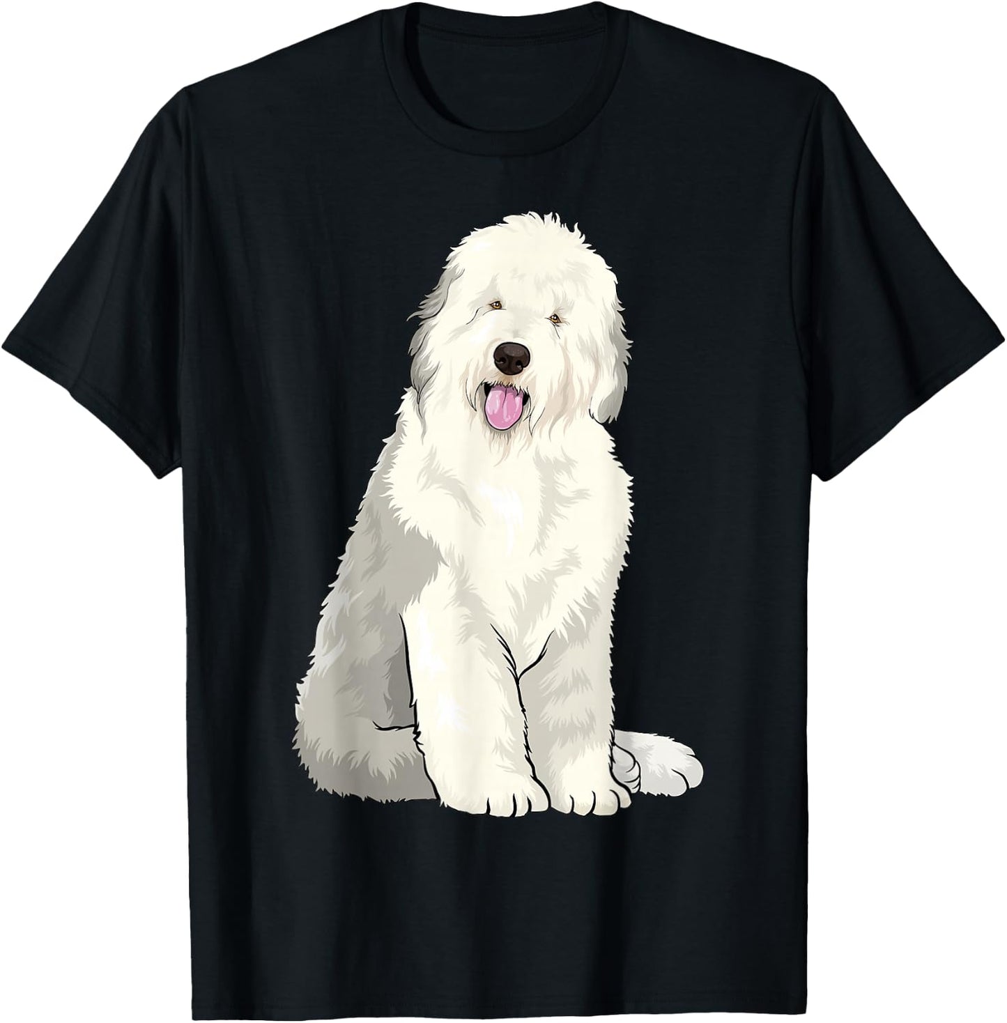 Old English Sheepdog Dog Lover Cute Puppy T-Shirt - T-Shirt | Black