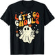 Halloween Lets Go Ghouls Ghost Retro Costume Women Girl Kids T-Shirt - T-Shirt | Black