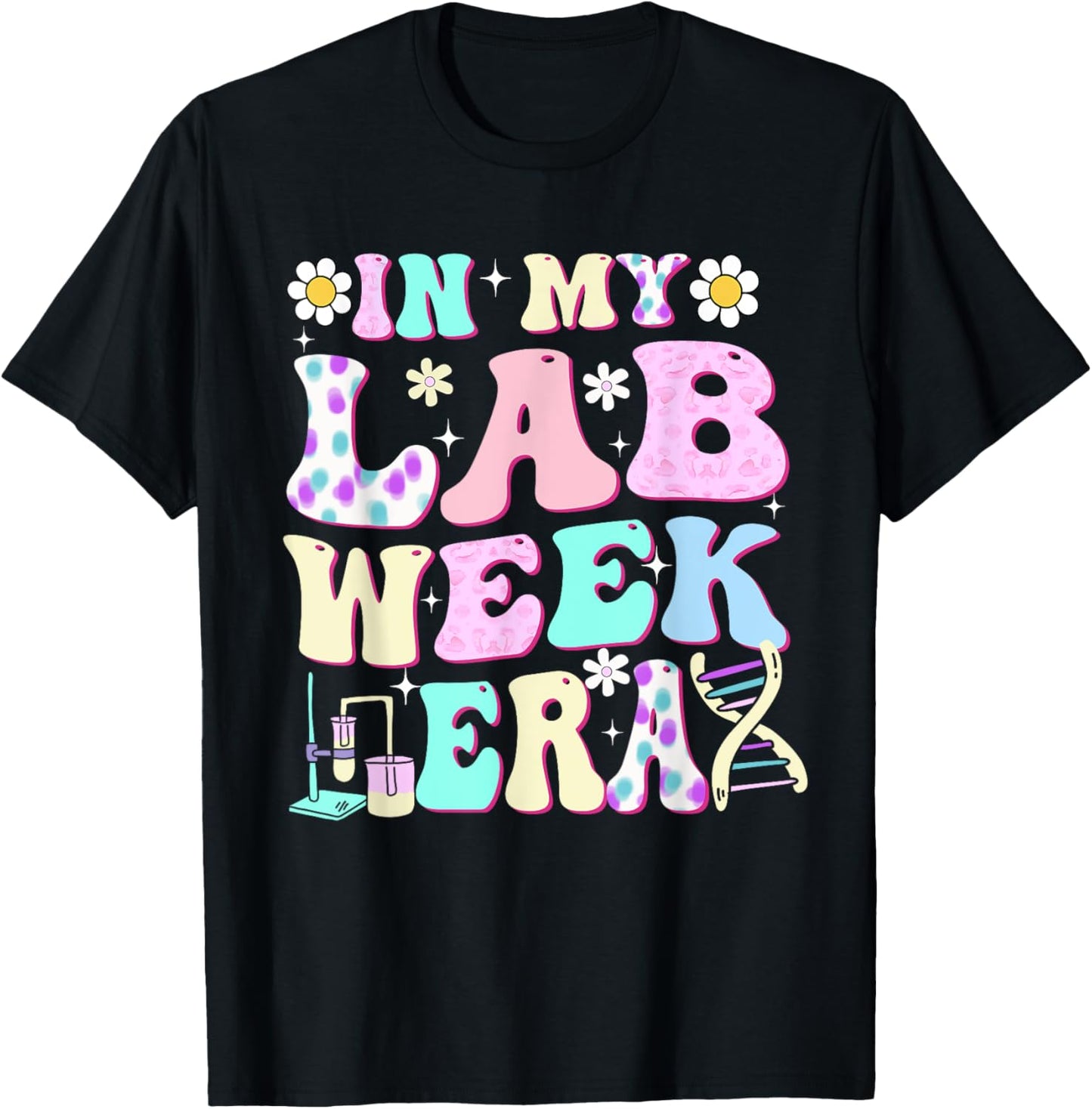 In My Lab Week Era Groovy Lab Week Party T-Shirt - T-Shirt | Black