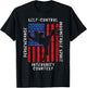 US Flag Taekwondo Five Tenets Vintage Martial Art Lover Gift T-Shirt - T-Shirt | Black