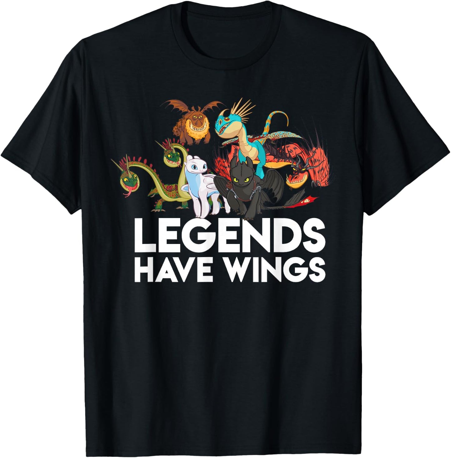 How to Train Your Dragons 3 Hidden World Legends Have Wings T-Shirt - T-Shirt | Black