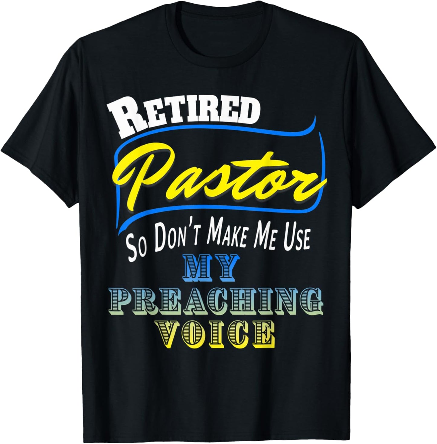 Vintage Retired Pastor Preacher Minister Retirement Gift T-Shirt - T-Shirt | Black