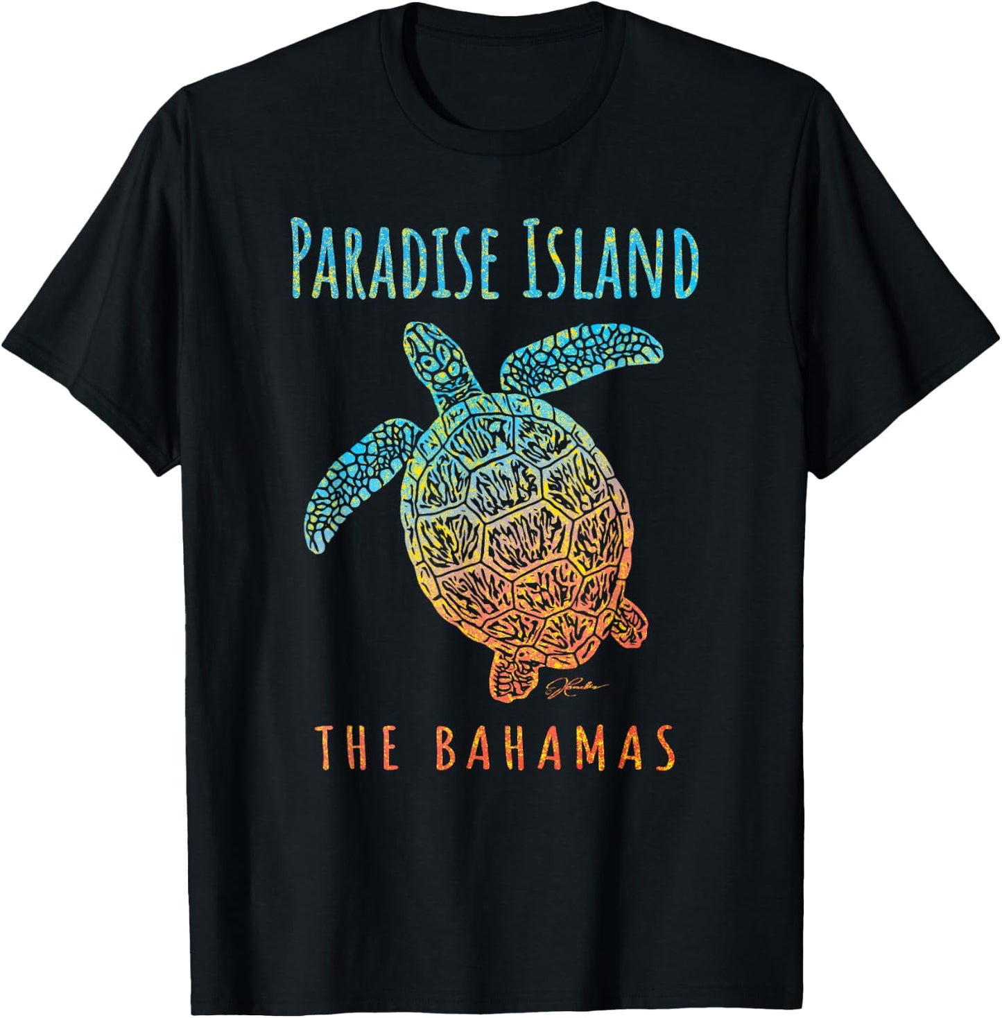 JCombs: Paradise Island, The Bahamas, Sea Turtle, Beach Women Kids T-Shirt - T-Shirt | Black