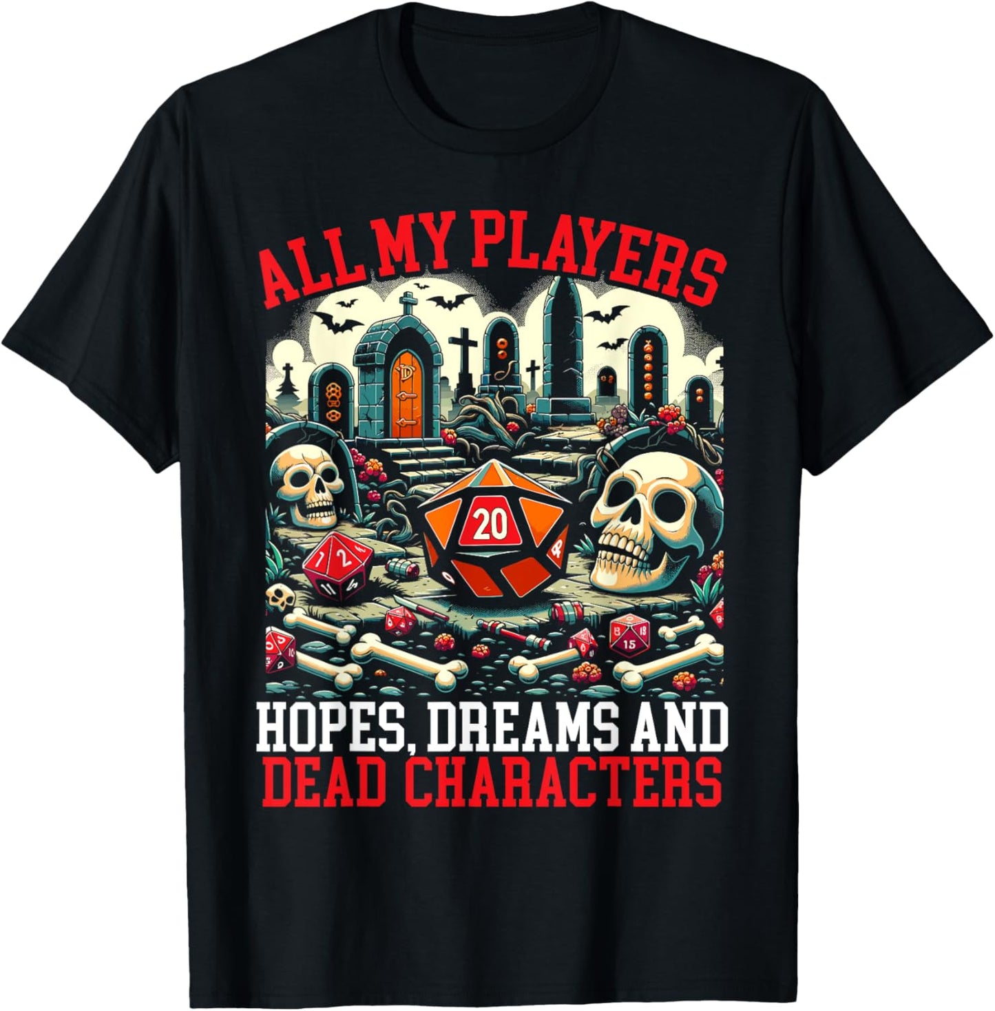 Role Playing Game RPG D20 Tabletop Funny RPG Gamer T-Shirt - T-Shirt | Black
