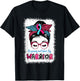 Pregnancy and Infant Loss Awareness Women Messy Bun Warrior T-Shirt - T-Shirt | Black