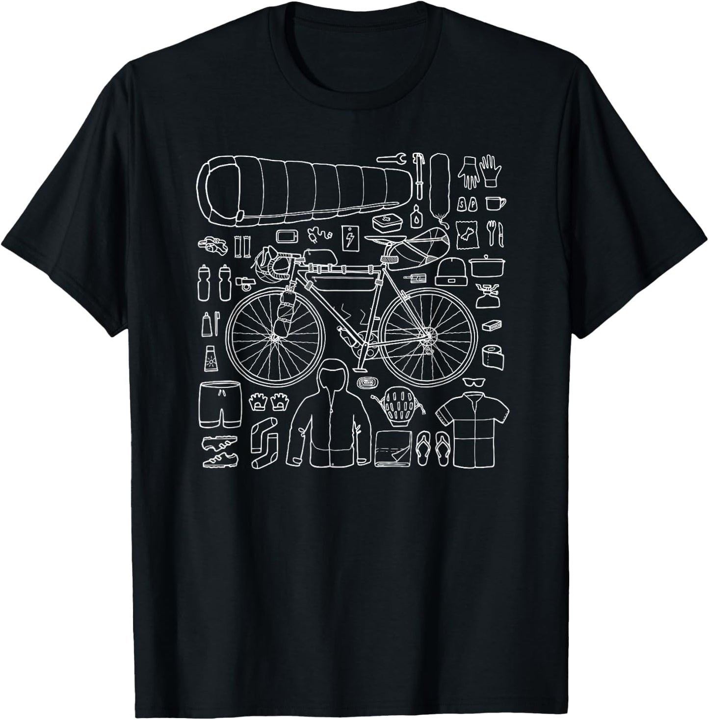 Pedal X Chain -Adults Cycling Adventure , Black, Small T-Shirt - T-Shirt | Black