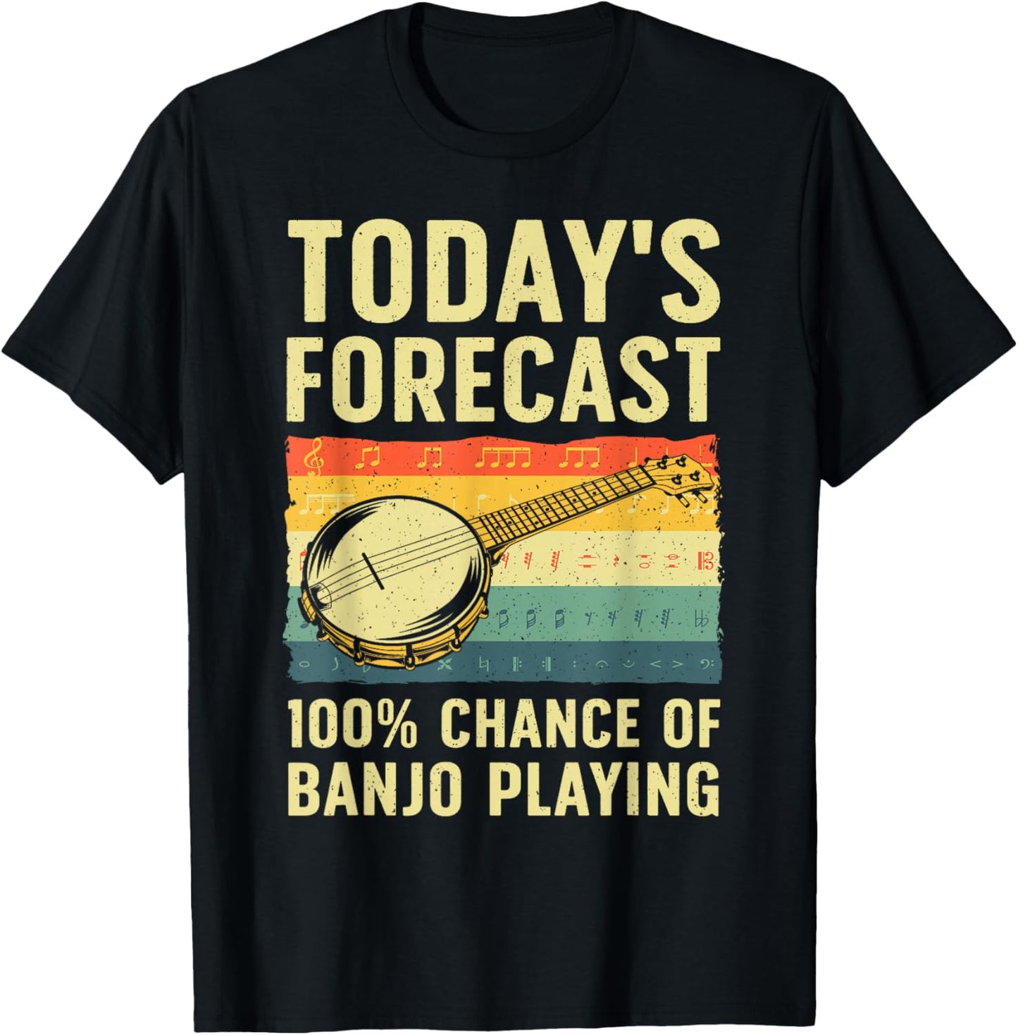 Funny Banjo Art Women Bluegrass Instrument Player T-Shirt - T-Shirt | Black