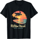 Hilton Head South Carolina Sunset Turtle T-Shirt - T-Shirt | Black