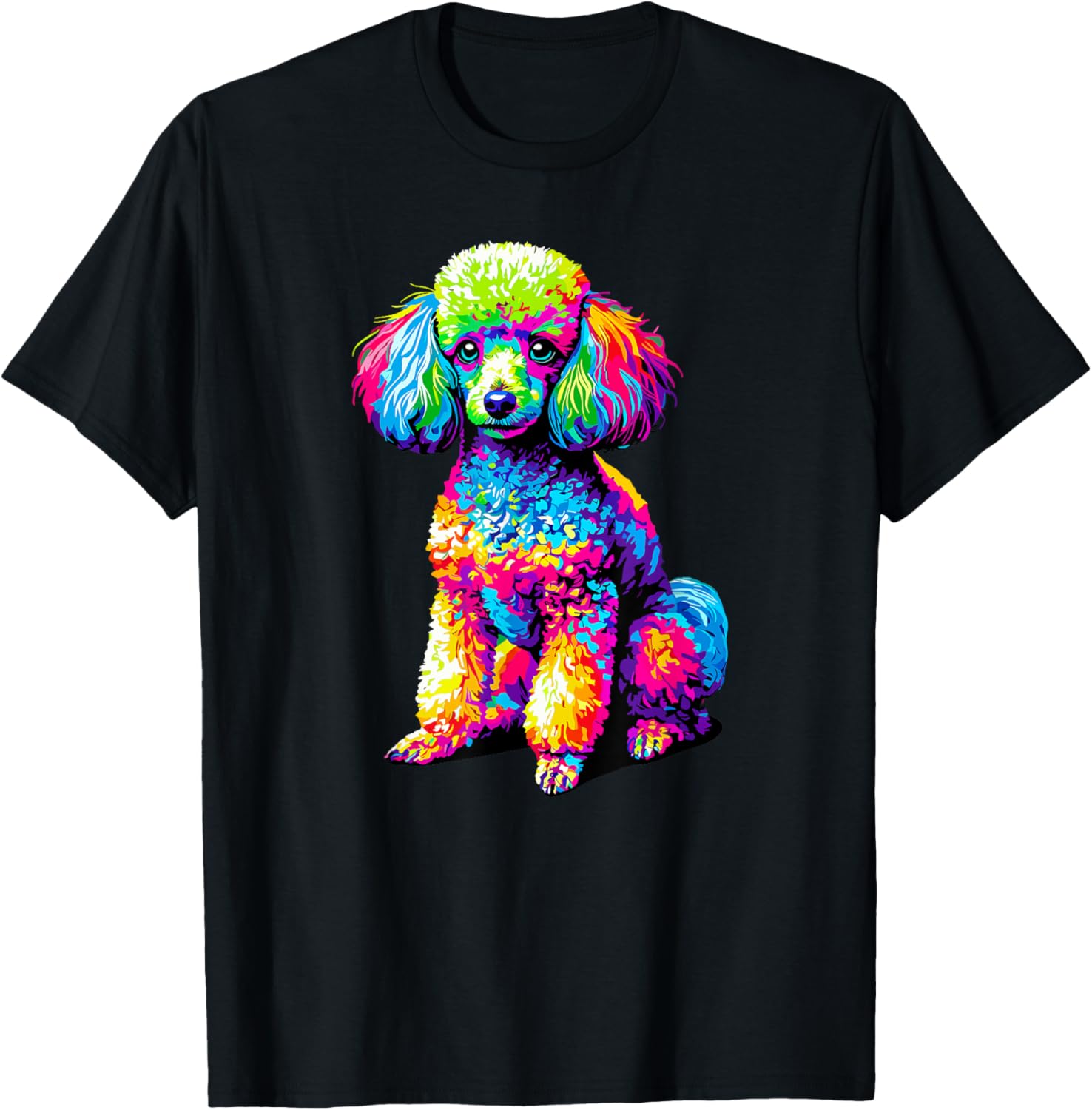 Colorful Pop Art Toy Poodle Dog Toy Poodles T-Shirt - T-Shirt | Black