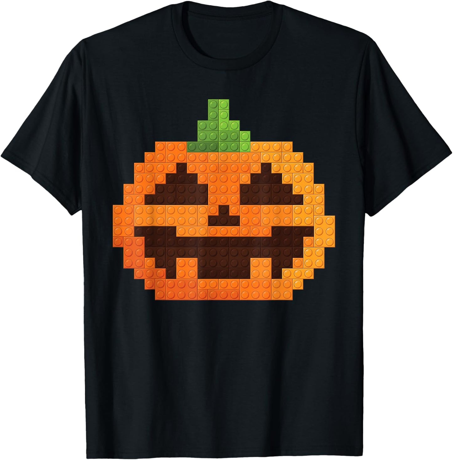 Halloween Master Builder Pumpkin kids Building Blocks Bricks T-Shirt - T-Shirt | Black