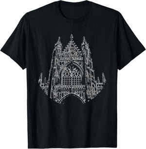Church Gothic Gothic Architecture Cathedral Gothic T-Shirt - T-Shirt | Black