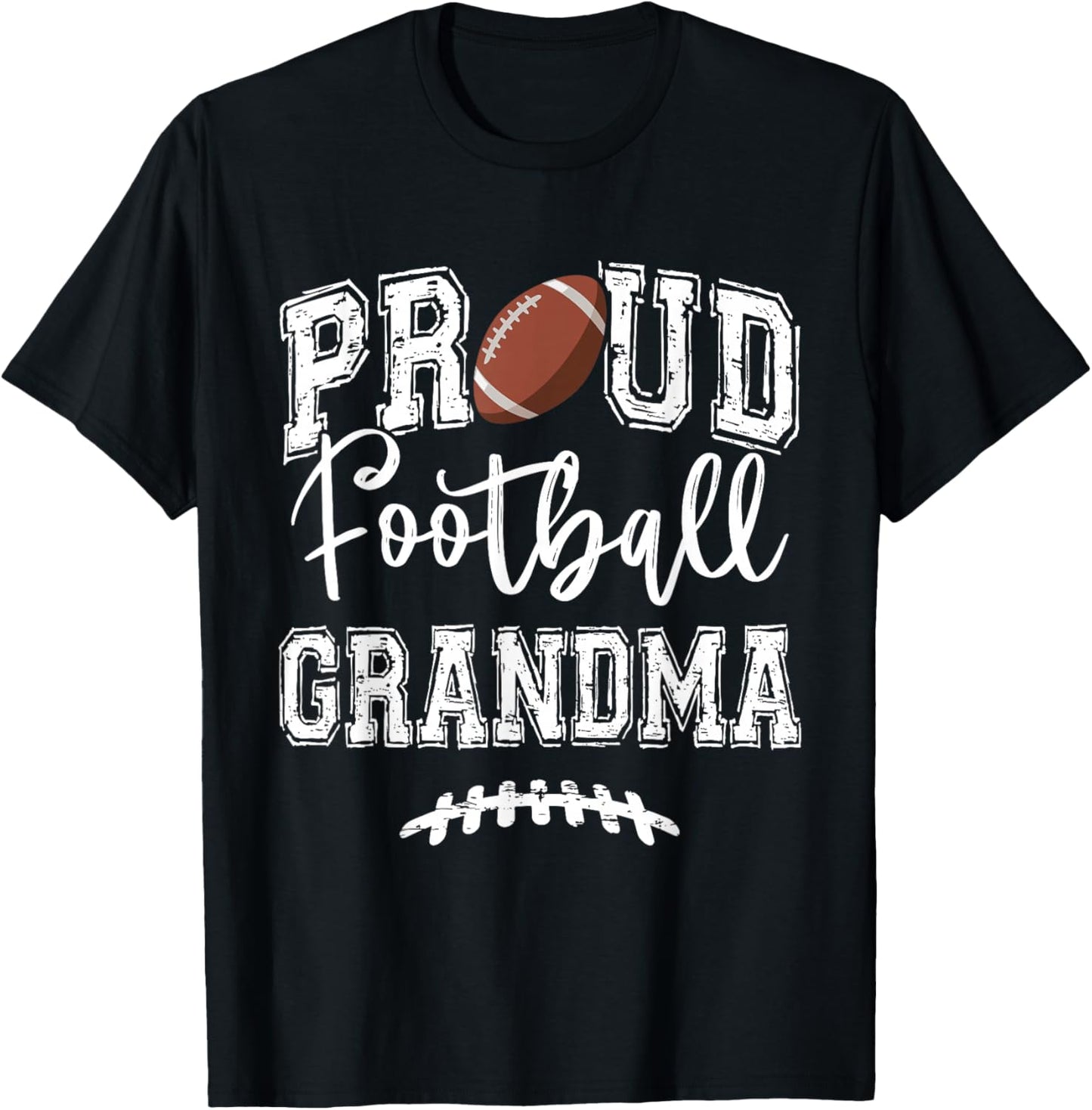 Proud Football Grandma Funny College That's My Nephew T-Shirt - T-Shirt | Black