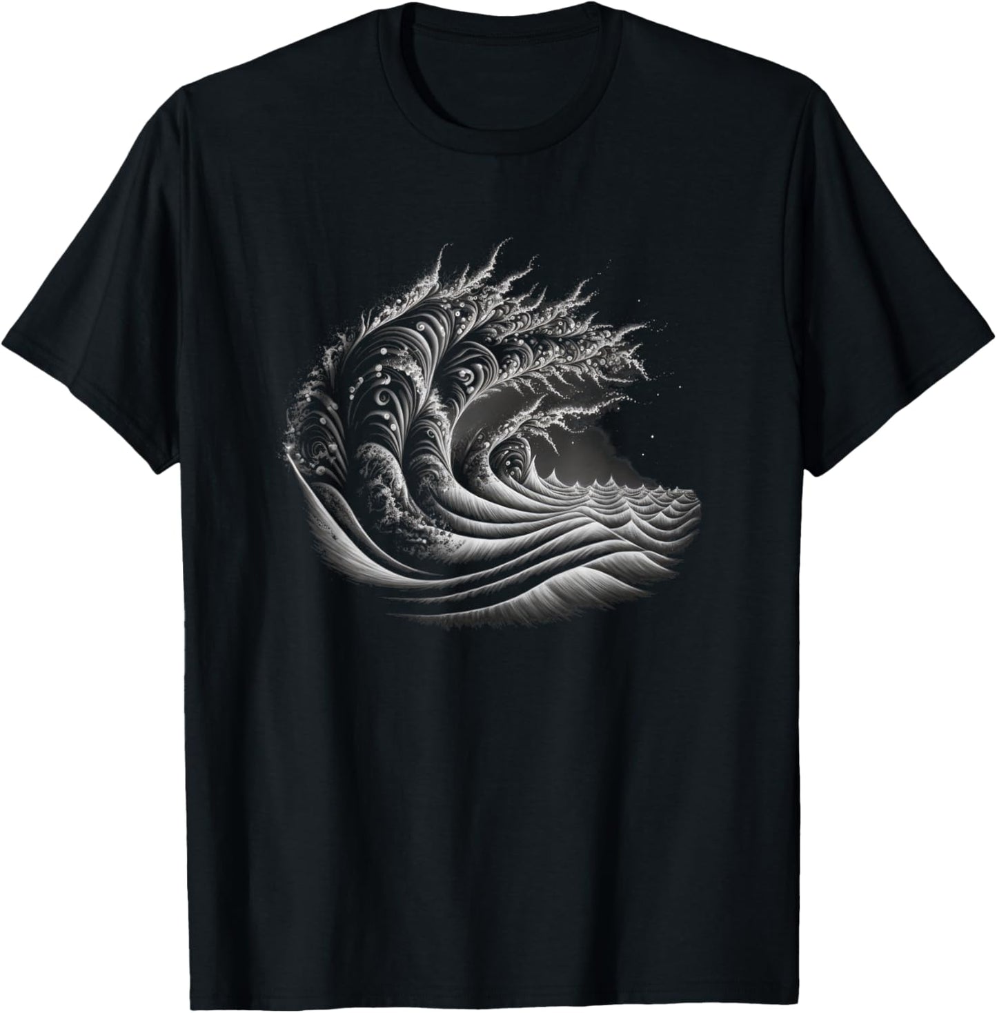 Fibonacci Sequence Wave T-Shirt - T-Shirt | Black