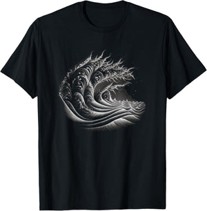 Fibonacci Sequence Wave T-Shirt - T-Shirt | Black
