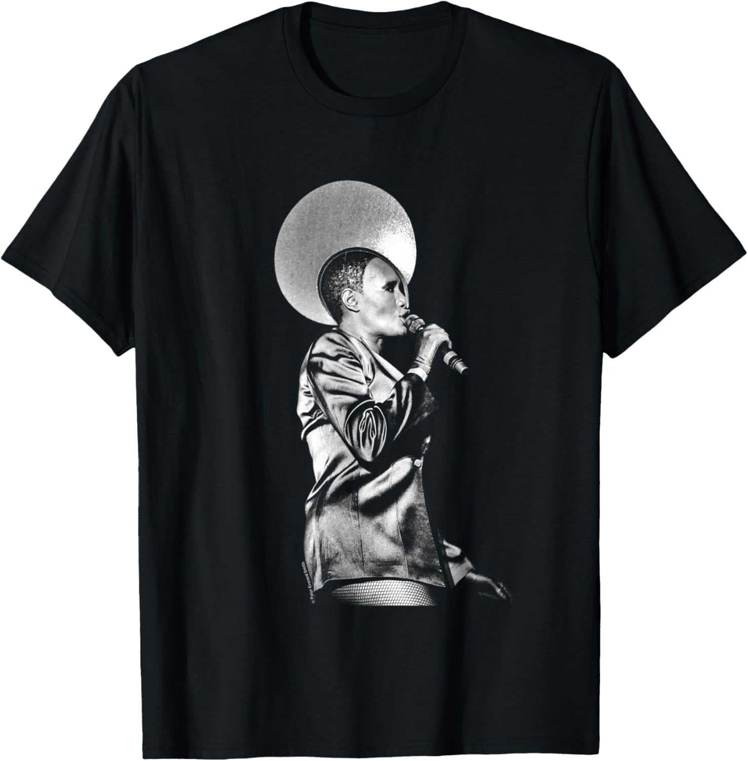 Grace Jones Live Black And White By Everard Smith T-Shirt - T-Shirt | Black
