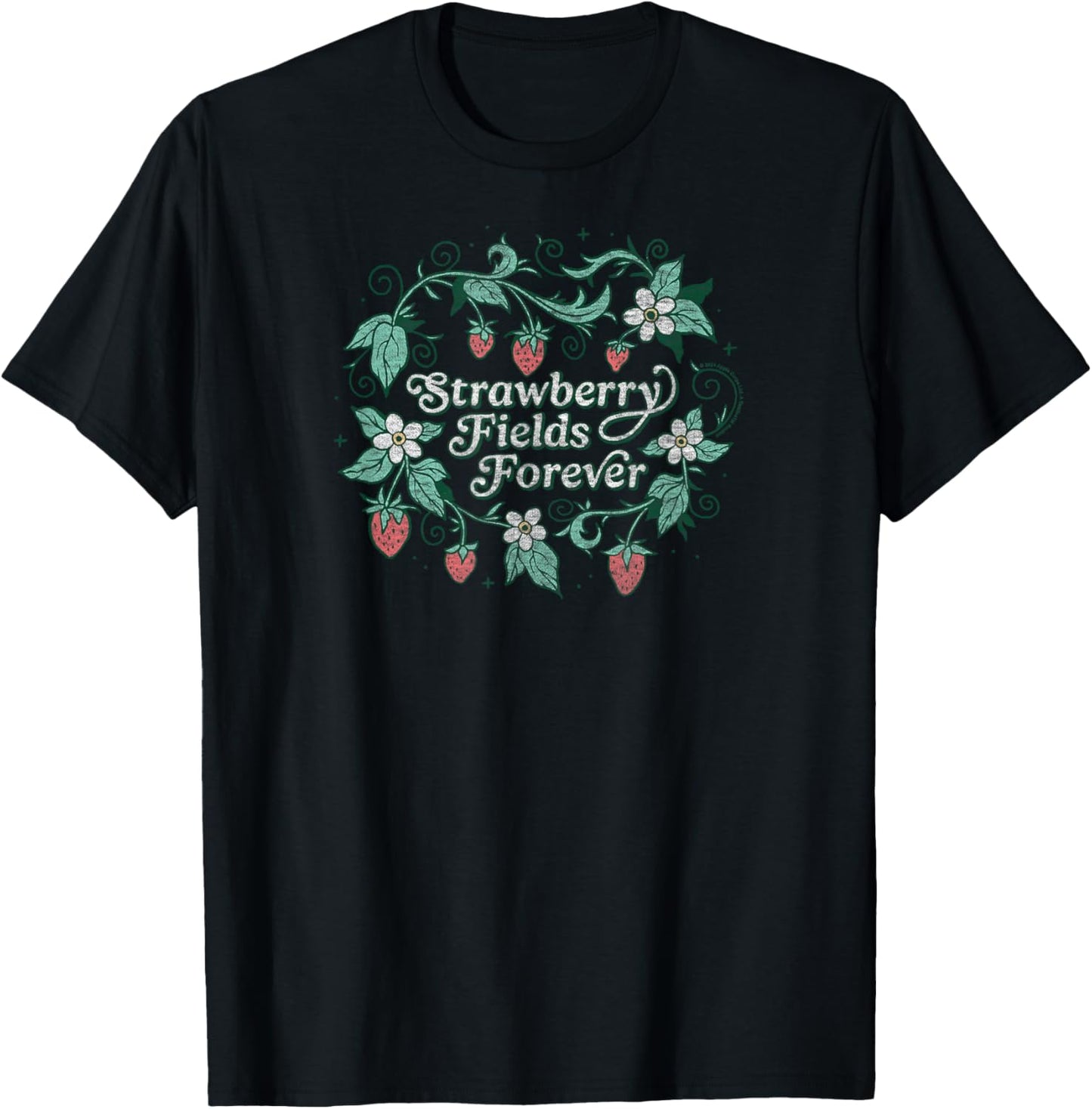 The Beatles - Strawberry Fields Forever , Black, S T-Shirt - T-Shirt | Black