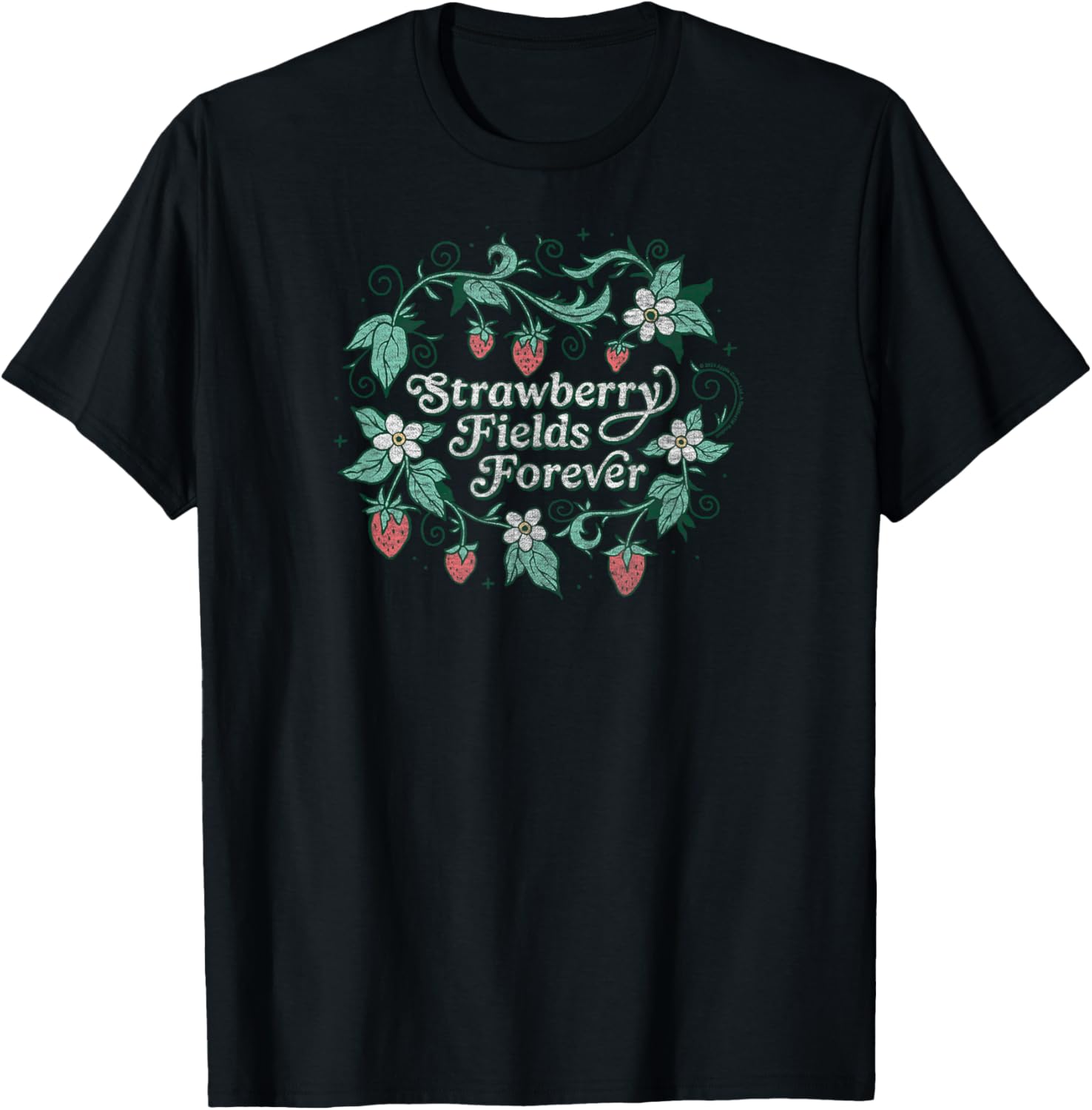 The Beatles - Strawberry Fields Forever , Black, S T-Shirt - T-Shirt | Black
