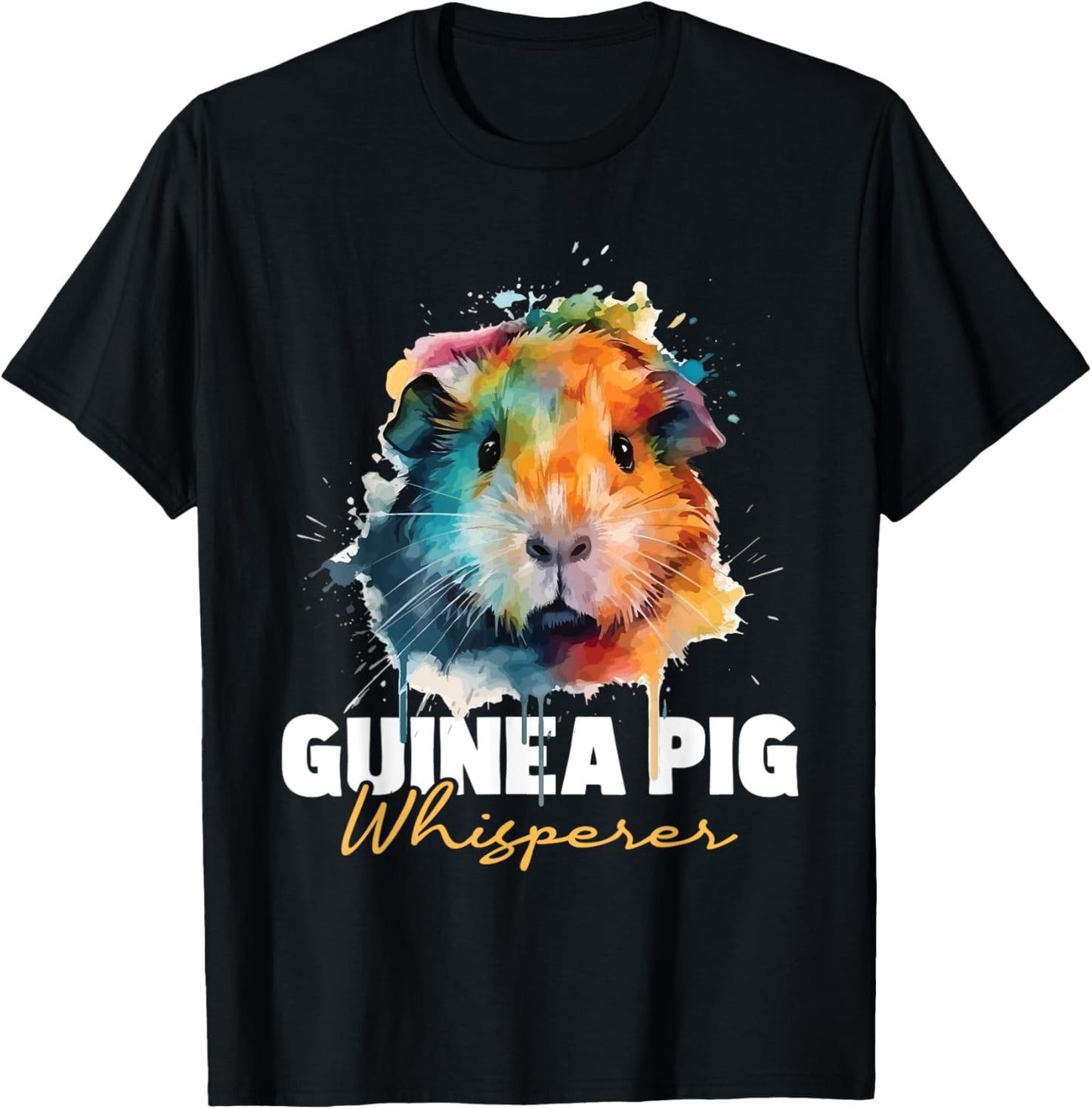 Guinea Pig Whisperer - Pet Owner Rodent Lover T-Shirt - T-Shirt | Black