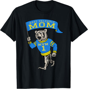 Cute Mom Most Valuable Number 1 Funny Saying T-Shirt - T-Shirt | Black