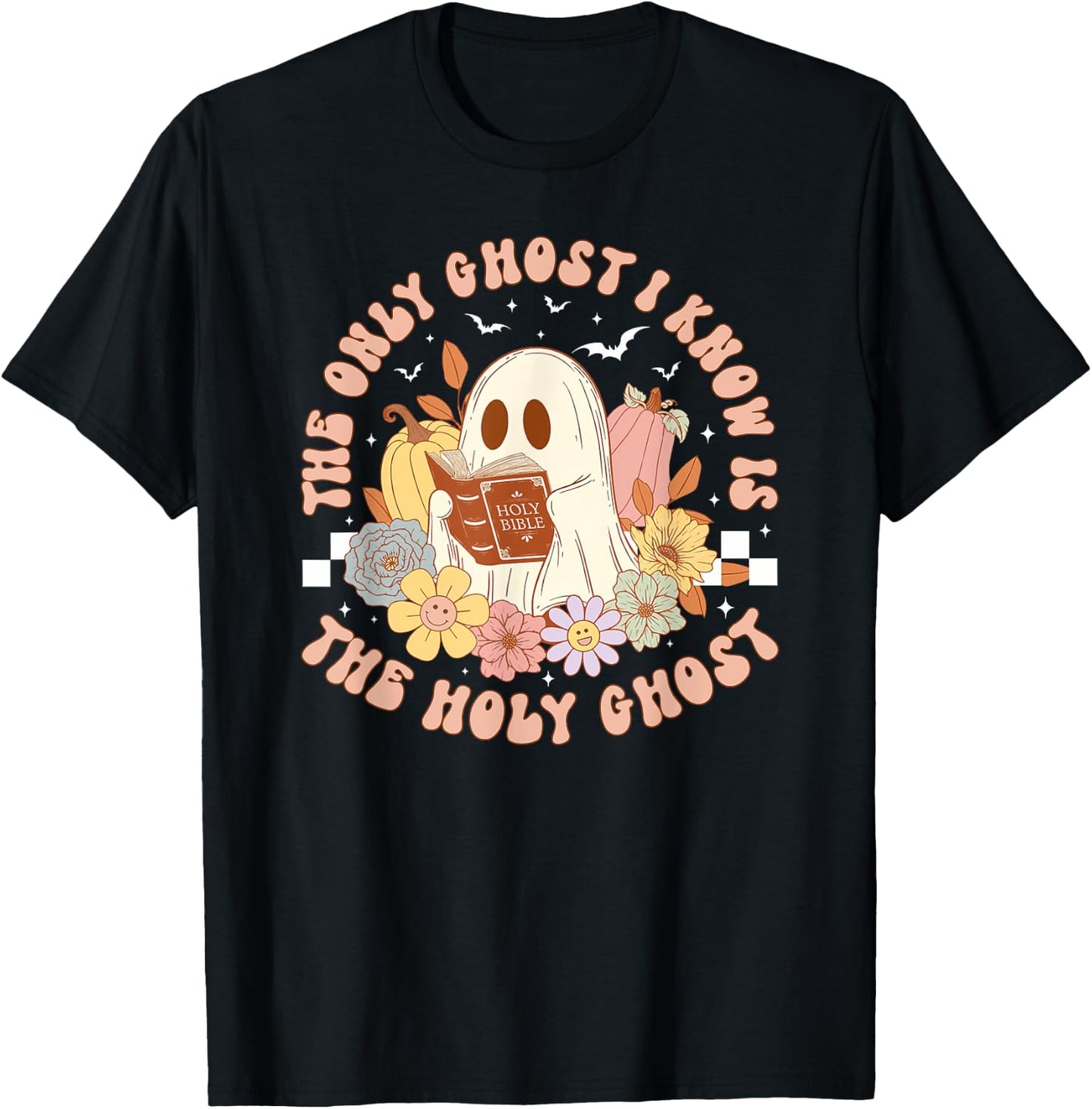 The Only Ghost I Know Is The Holy Ghost, Ghost Read Book T-Shirt - T-Shirt | Black