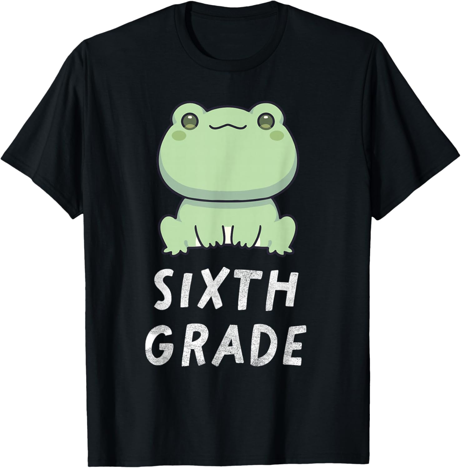 6th Grade Frog Back To School Student Teacher T-Shirt - T-Shirt | Black
