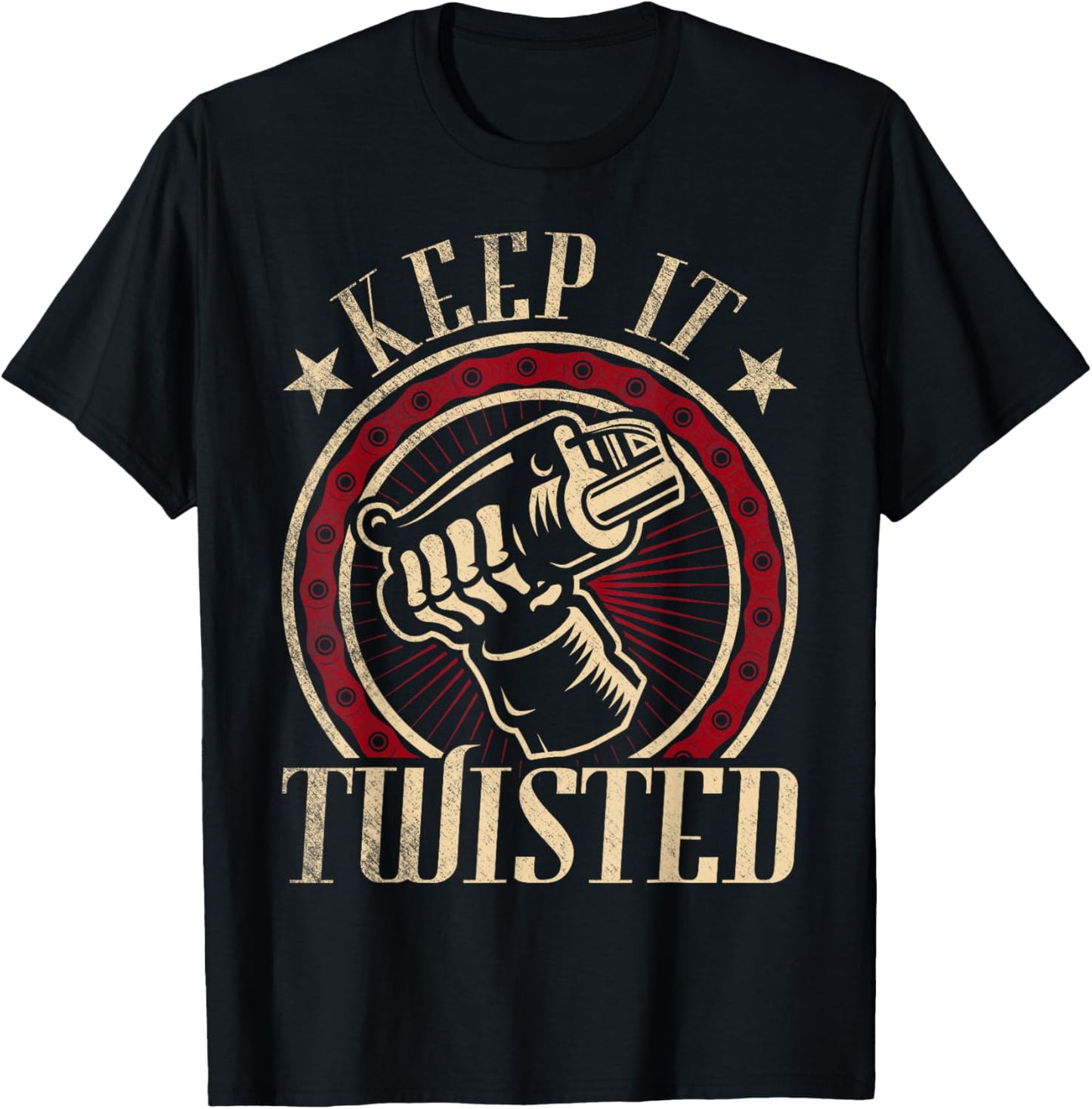 Keep It Twisted - Vintage Motorcycle T-Shirt - T-Shirt | Black