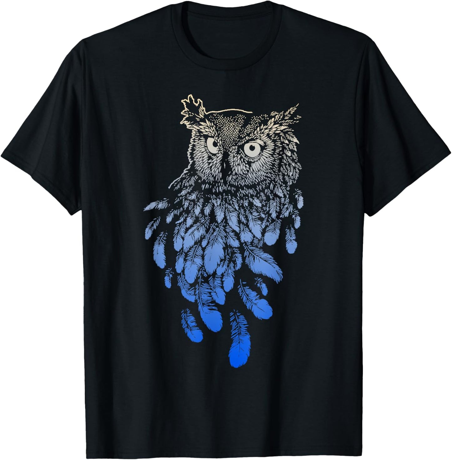 Owl Shirt - Owl Gift Spirit Animal Tribal T-Shirt - T-Shirt | Black