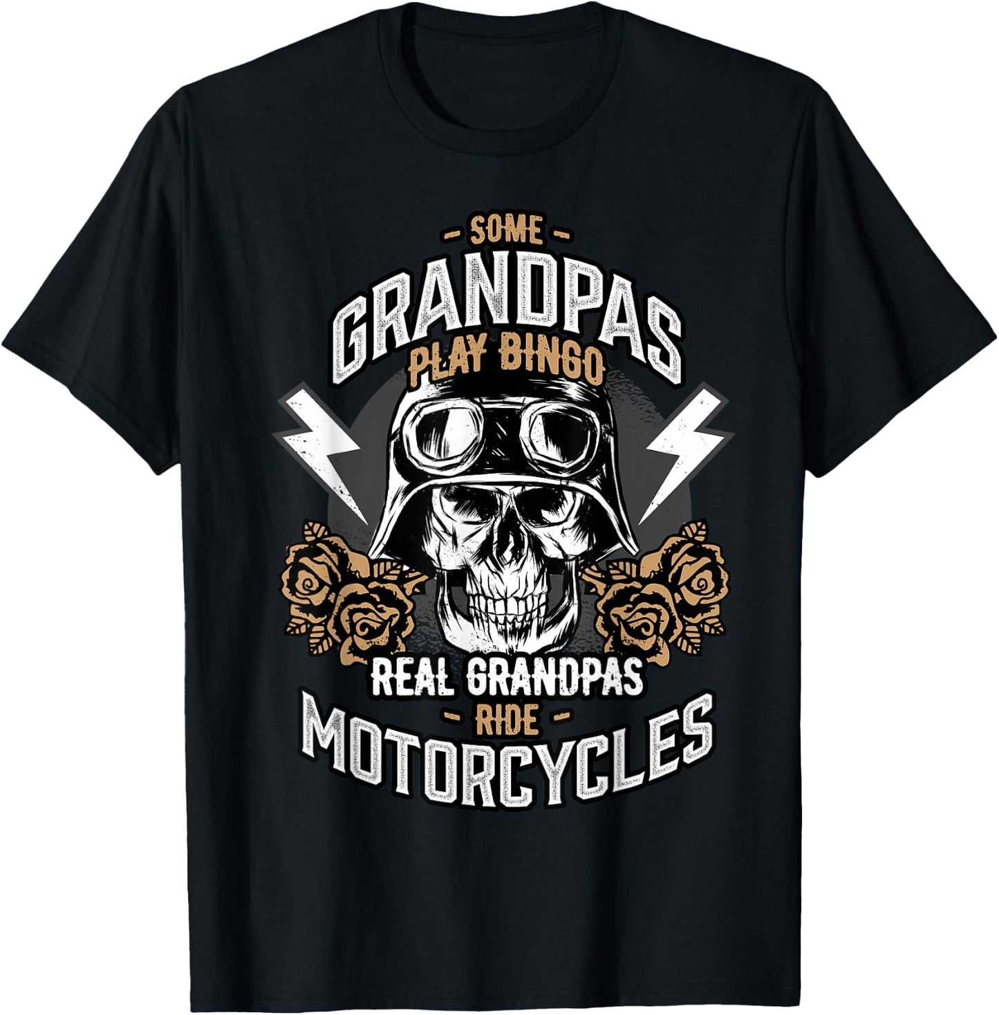 Real Grandpas Ride Motorcycles T-Shirt - T-Shirt | Black