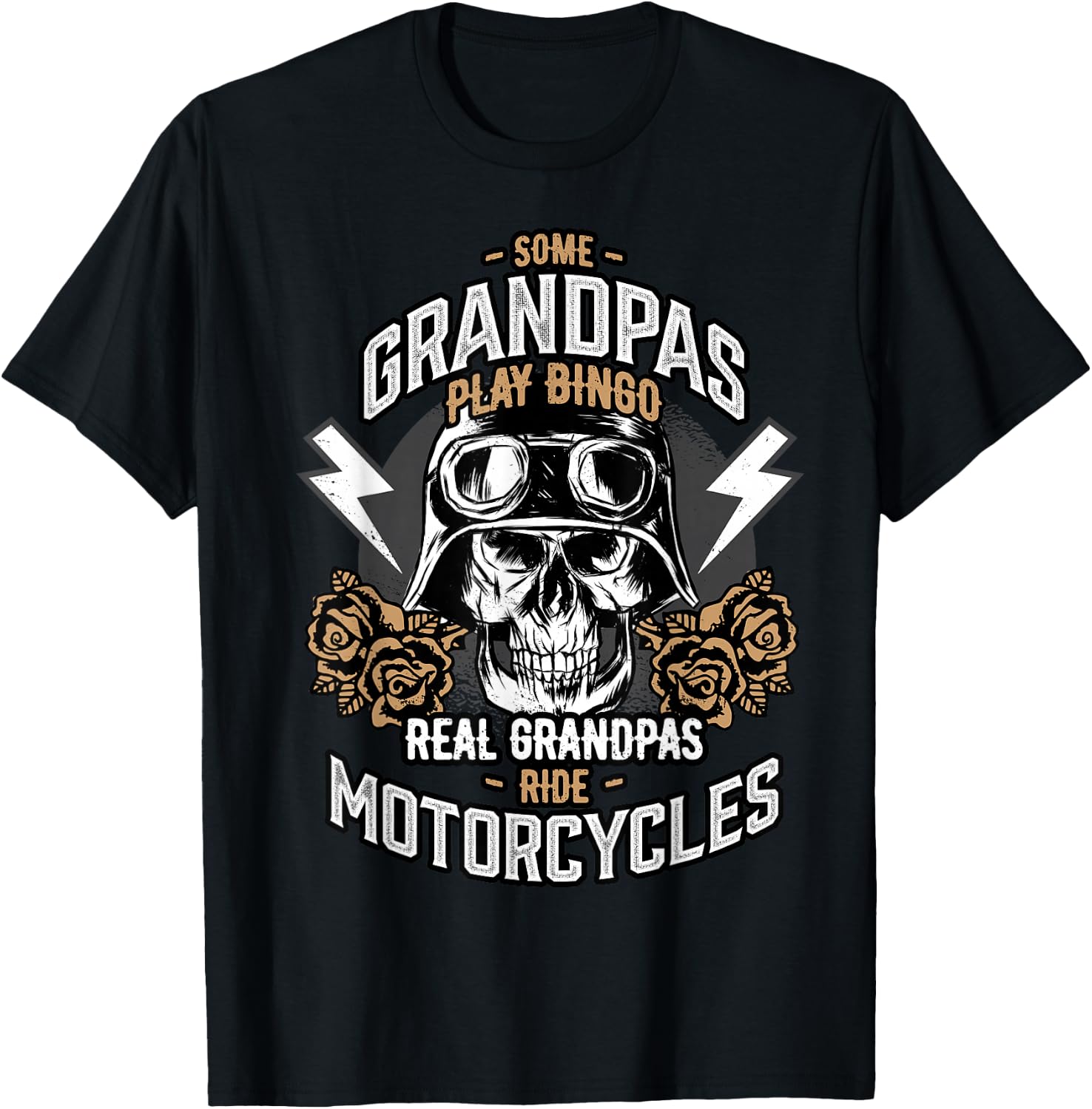 Real Grandpas Ride Motorcycles T-Shirt - T-Shirt | Black