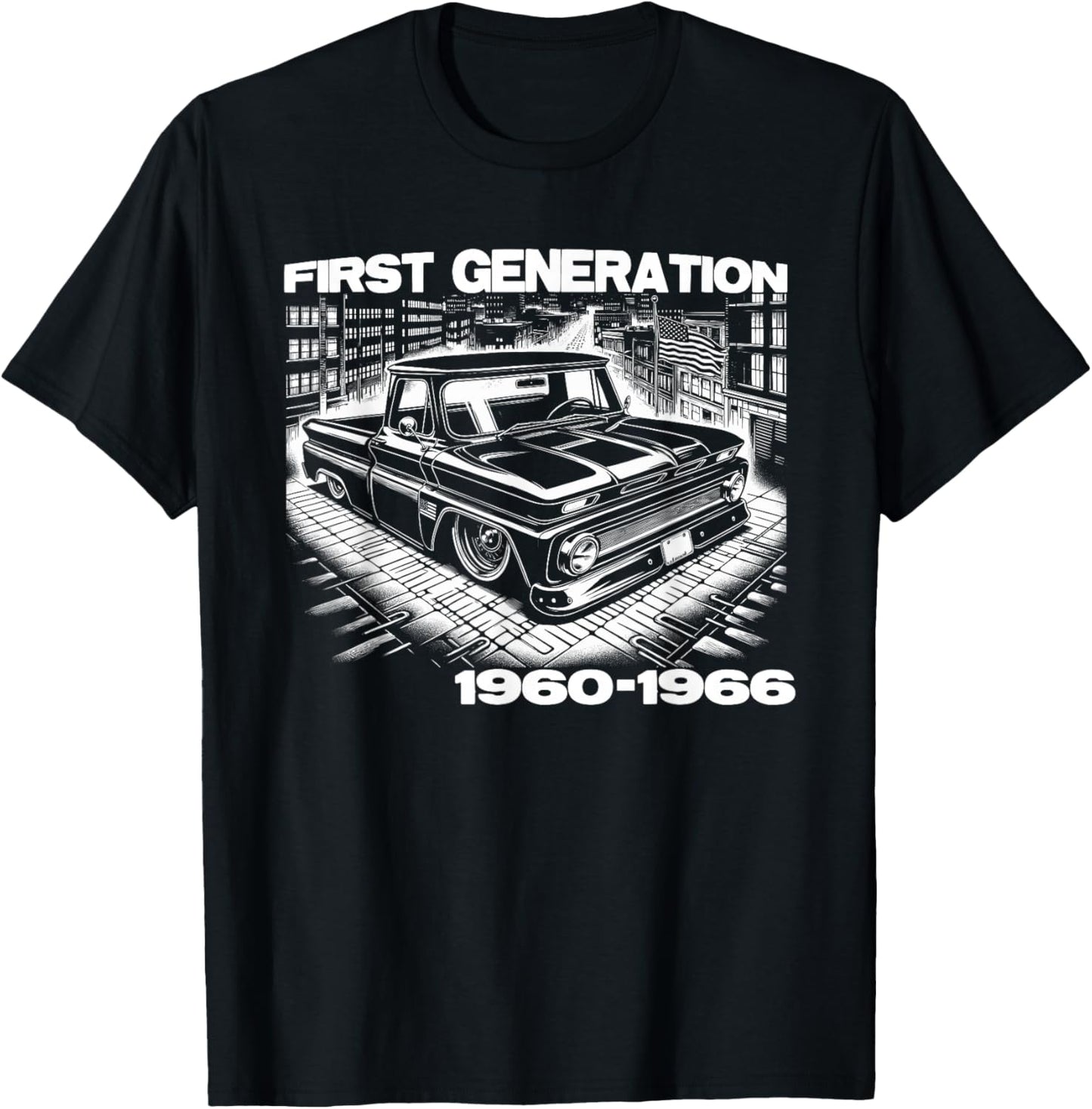 C10 Truck First Generation Custom 10 Classic C10 Truck T-Shirt - T-Shirt | Black