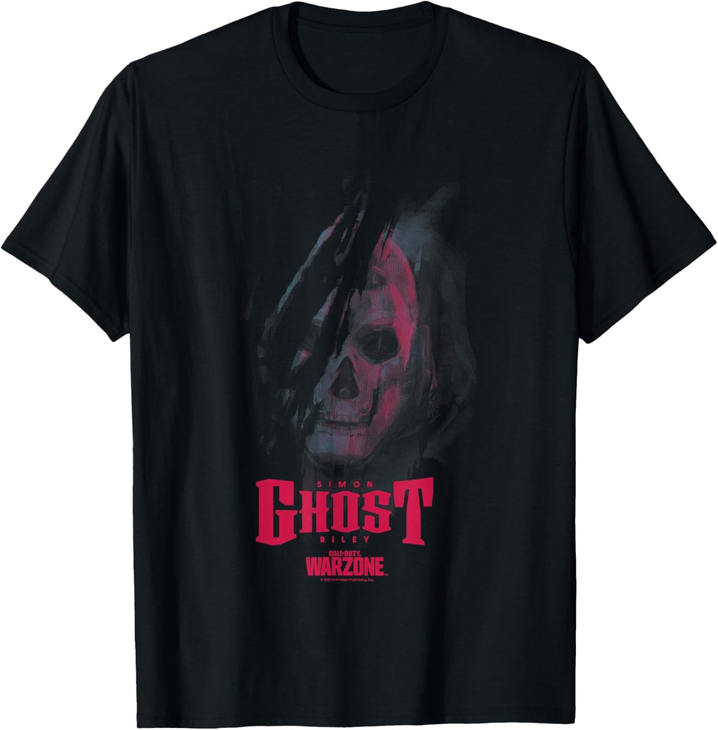 Call of Duty: Warzone Halloween Simon Ghost Riley Face Logo T-Shirt - T-Shirt | Black