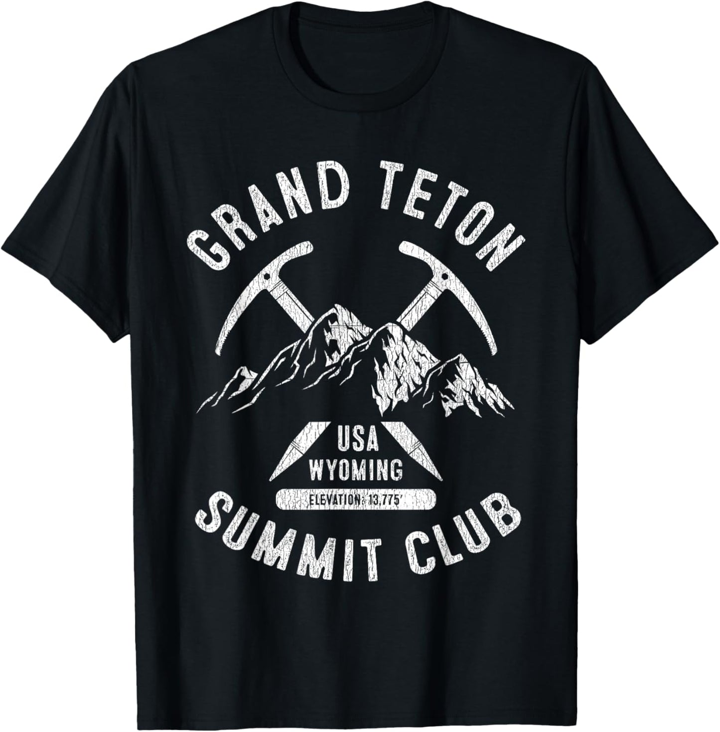 Grand Teton National Park Summit Club I Climbed Grand Teton T-Shirt - T-Shirt | Black