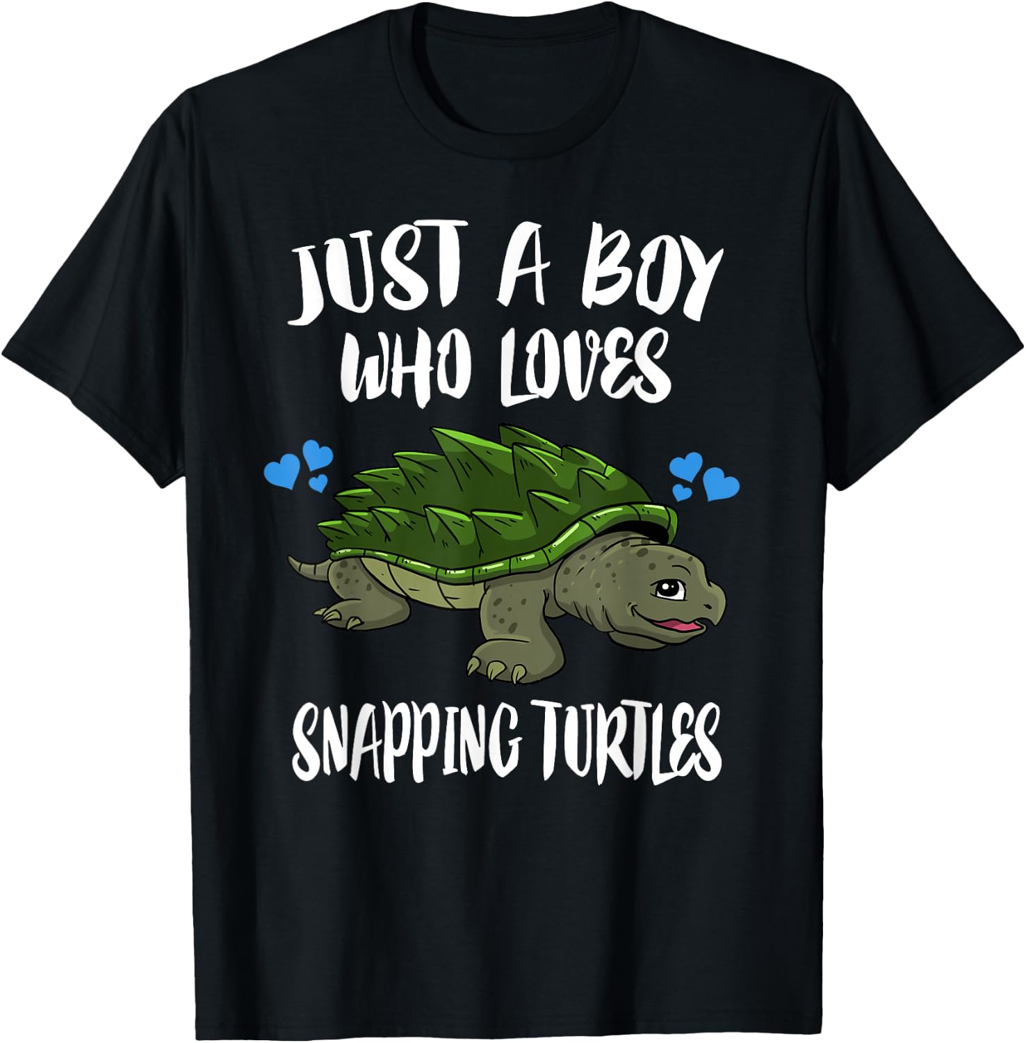 Just A Boy Who Loves Snapping Turtles T-Shirt - T-Shirt | Black
