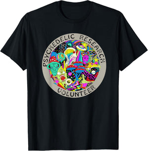 Psychedelic Mushroom Trip Gift - Psychedelic Research Gift Small T-Shirt - T-Shirt | Black