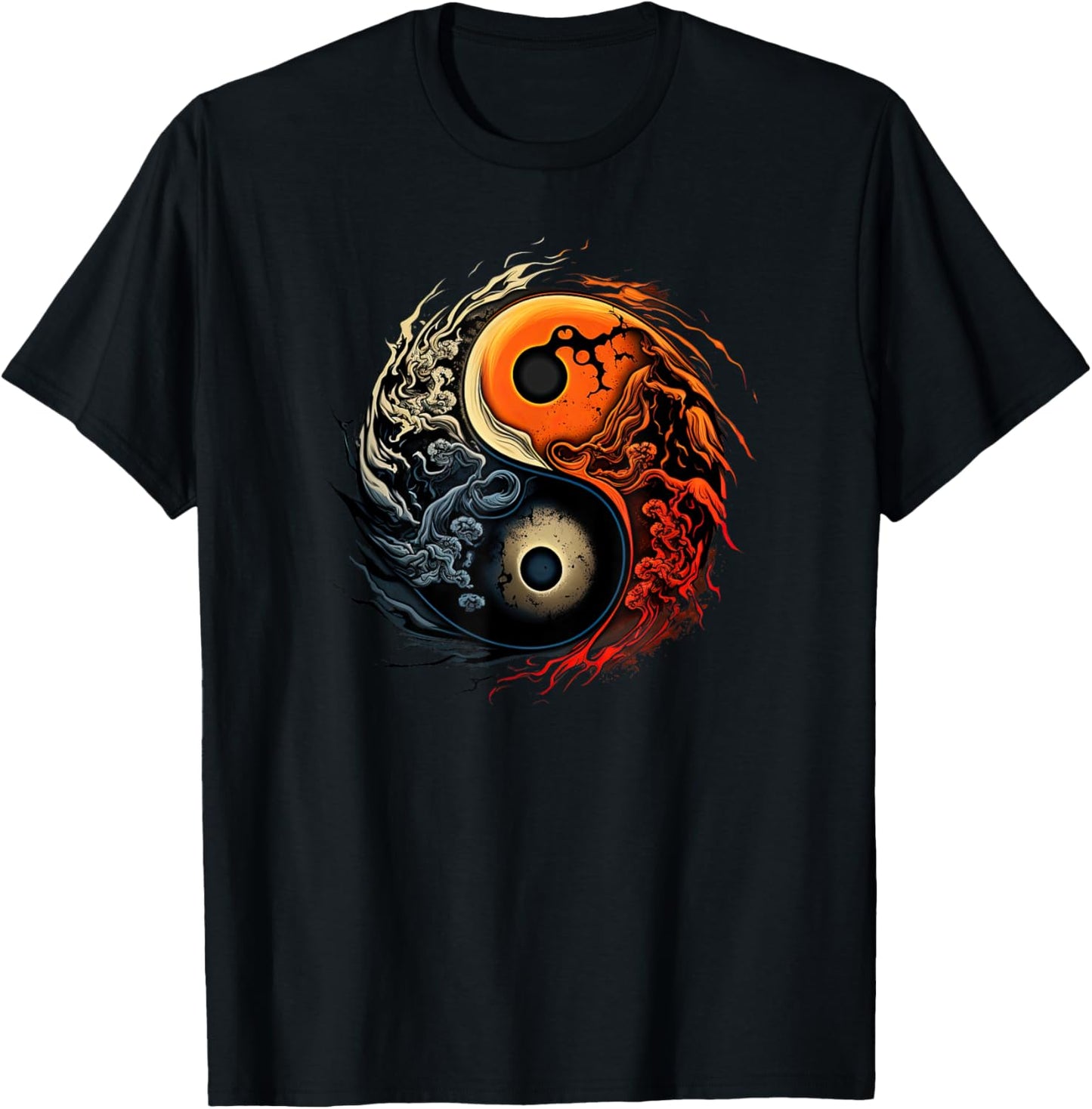 Yinyang Yoga Zen Yin yang Meditation T-Shirt - T-Shirt | Black