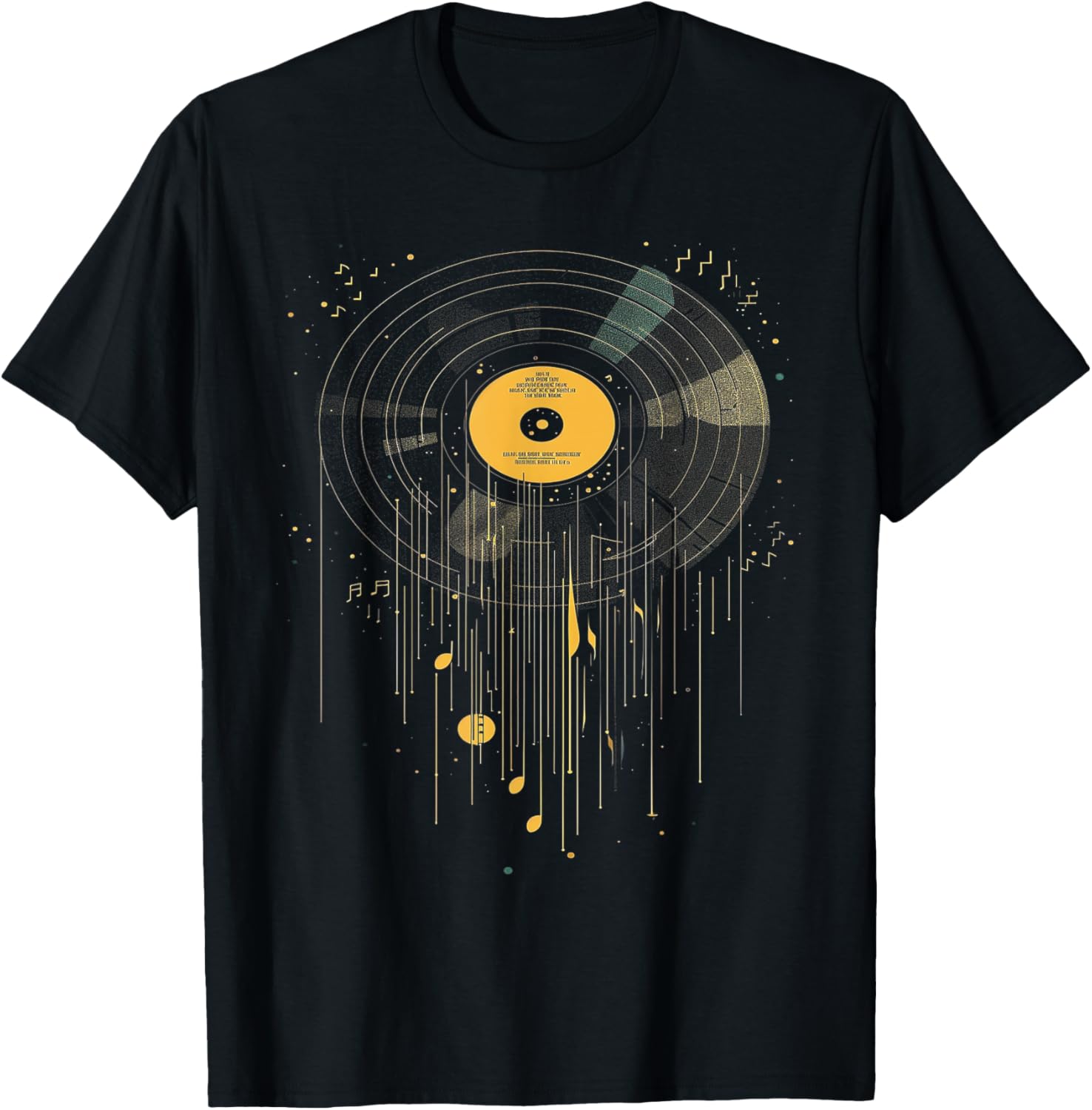 Vinyl Record Music T-Shirt - T-Shirt | Black