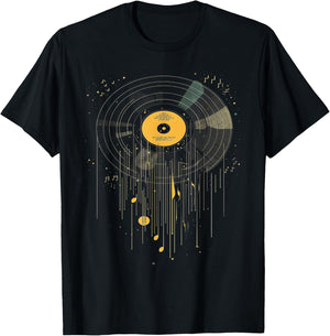 Vinyl Record Music T-Shirt - T-Shirt | Black