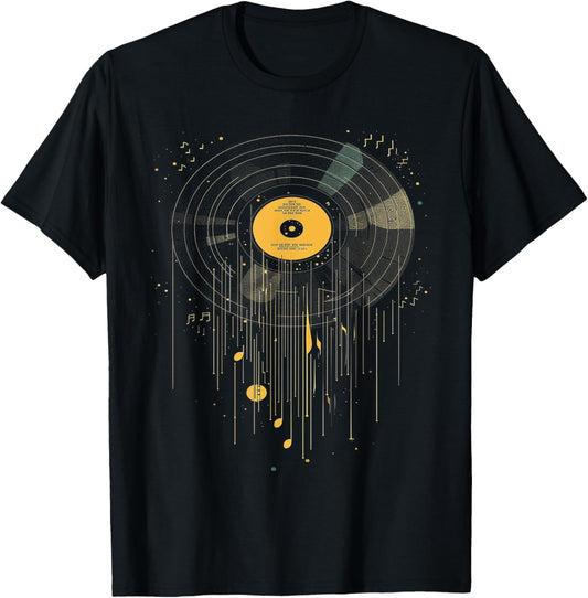 Vinyl Record Music T-Shirt - T-Shirt | Black